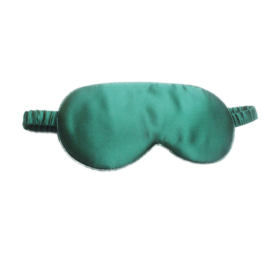 green silk eye mask