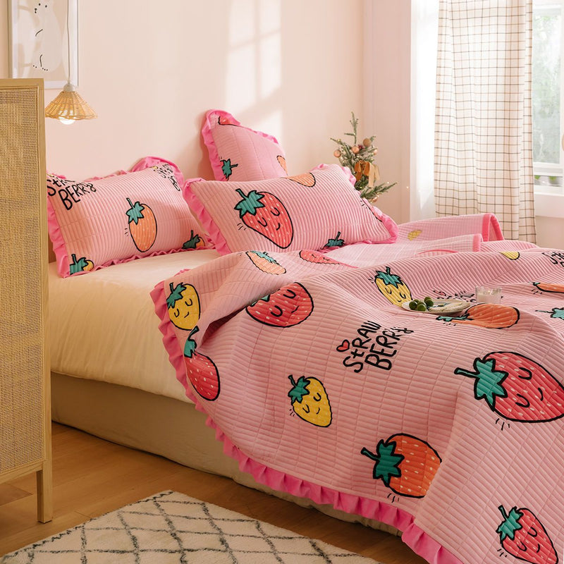 Load image into Gallery viewer, Milk Fleece Non-slip Double-sided Warm Printed Bed Sheet
