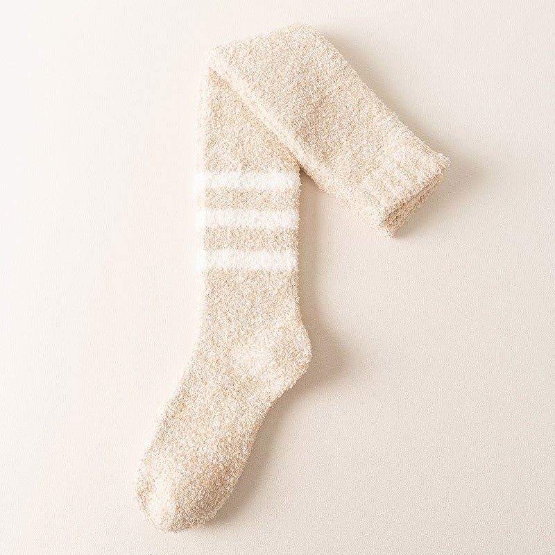 Load image into Gallery viewer, Calf Sleep socks -fleece socks-white- SuperStar Bedding
