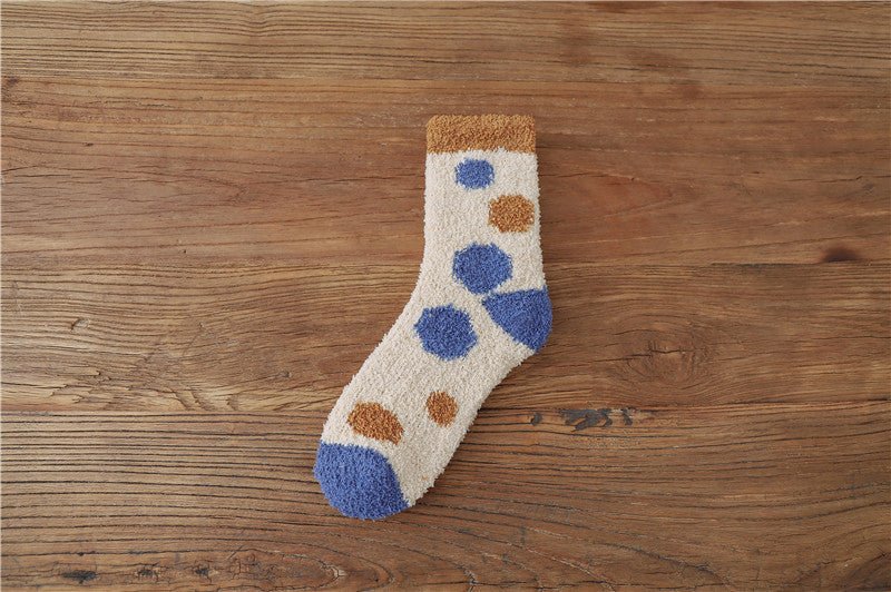 Load image into Gallery viewer, Coral fleece home sleep socks -bed socks spots- SuperStar Bedding
