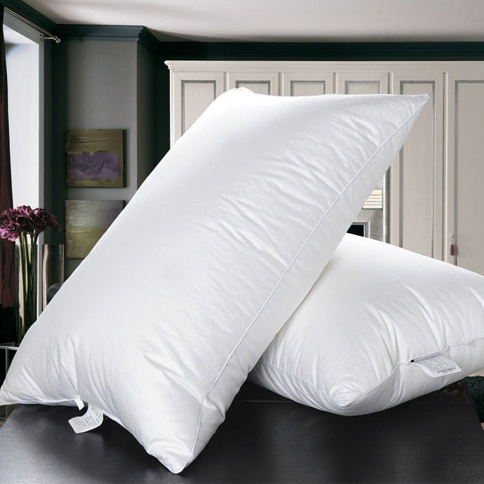 Duck Down Pillows- Hotel pillows -side view-side=view- SuperStar Bedding