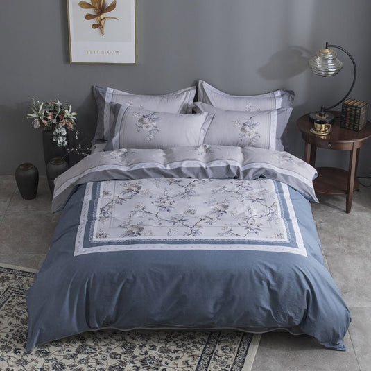 Floral four-piece cotton bedding - SuperStar Bedding