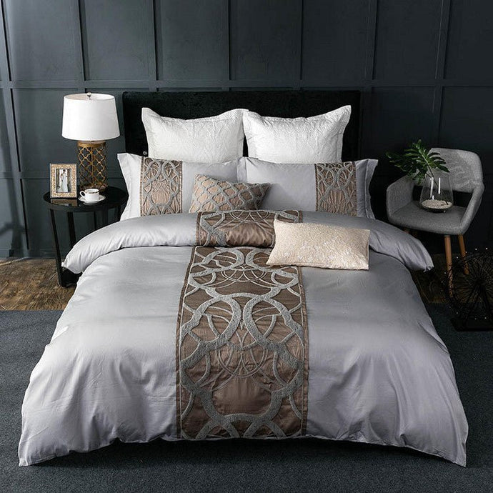 Four-piece Satin embroidered long-staple cotton - SuperStar Bedding