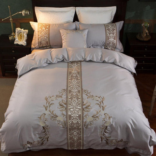 Four-piece Satin embroidered long-staple cotton - SuperStar Bedding