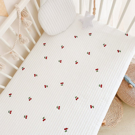 Ins Quilted Baby Cotton Fitted Sheet Mattress - SuperStar Bedding