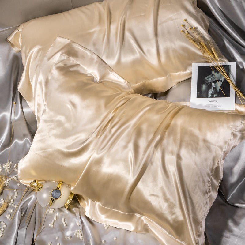 Load image into Gallery viewer, Luxury Thick Mulberry Silk (Double-sided Silk) -gold- SuperStar Bedding
