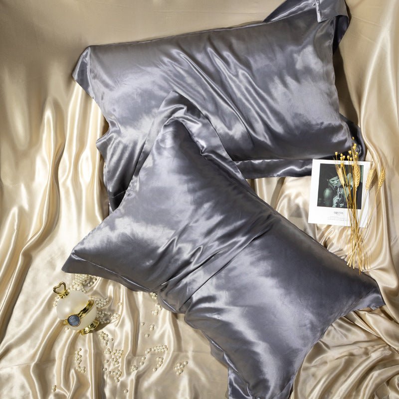 Load image into Gallery viewer, Luxury Thick Mulberry Silk (Double-sided Silk) -Silver- SuperStar Bedding
