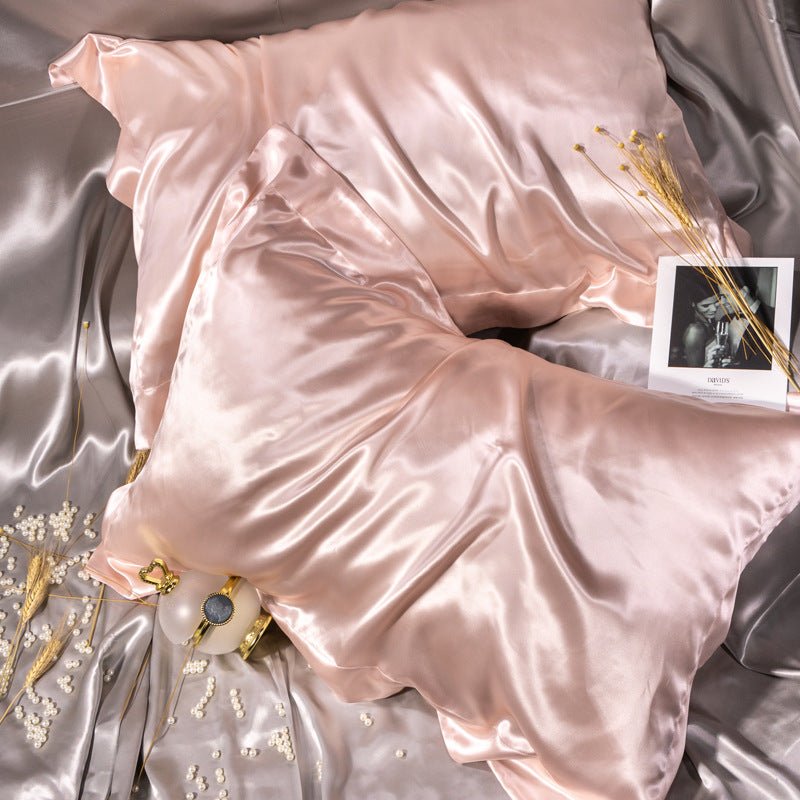 Load image into Gallery viewer, Luxury Thick Mulberry Silk (Double-sided Silk) - Pink-SuperStar Bedding
