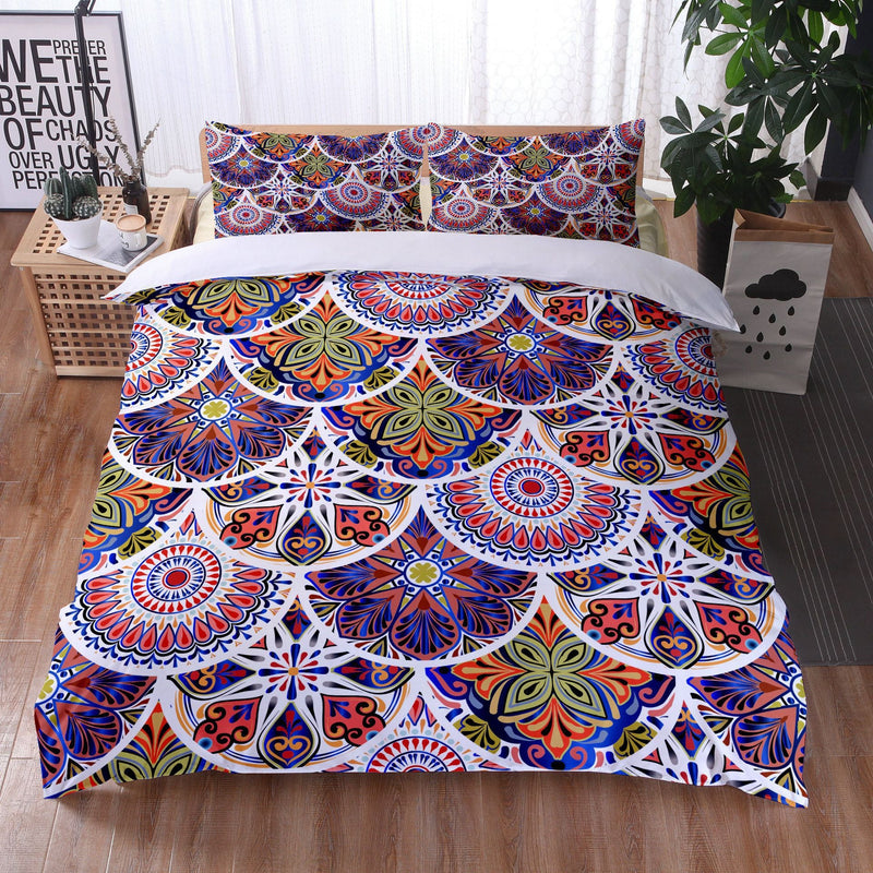 Load image into Gallery viewer, Mandala Bedding -  floral pattern -SuperStar Bedding
