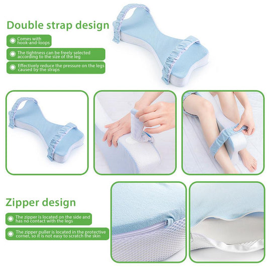 knee pillow, leg pillow strap and zip image