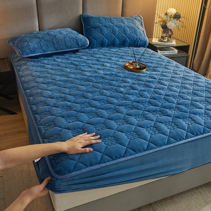 Load image into Gallery viewer, Milk Velvet Fitted Sheet bed cover - SuperStar Bedding
