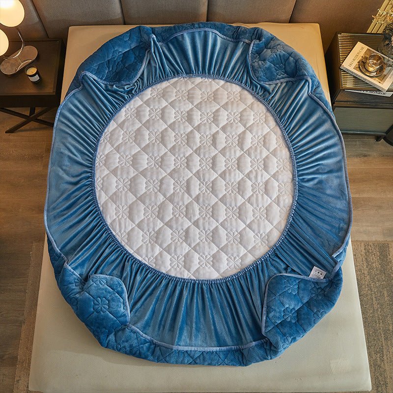 Load image into Gallery viewer, Milk Velvet Fitted Sheet bed cover - SuperStar Bedding
