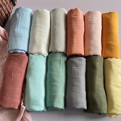 Load image into Gallery viewer, Pure Color Bamboo Cotton Wrap Towels For Newborn Babies -colour selection- SuperStar Bedding
