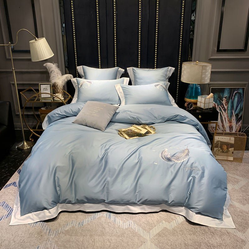 Load image into Gallery viewer, Silky Egyptian Cotton Bedding Set Luxury Feather - SuperStar Bedding
