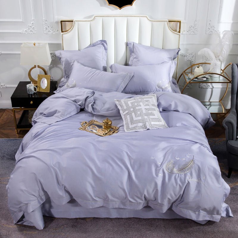 Load image into Gallery viewer, Silky Egyptian Cotton Bedding Set Luxury Feather - SuperStar Bedding
