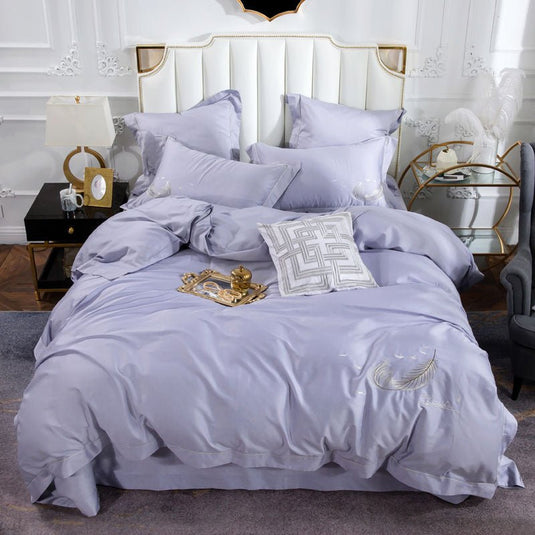 Silky Egyptian Cotton Bedding Set Luxury Feather - SuperStar Bedding