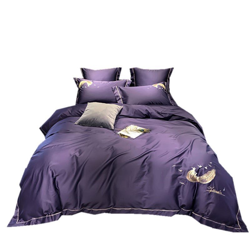 Load image into Gallery viewer, Silky Egyptian Cotton Bedding Set Luxury Feather - SuperStar Bedding
