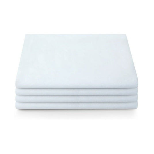 Standard White Bed Pure White Bed Sheet Cotton Single Bed Sheet - SuperStar Bedding