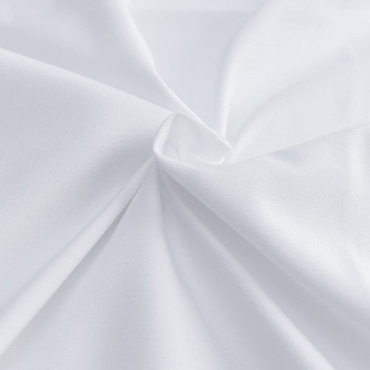 Standard White Bed Pure White Bed Sheet Cotton Single Bed Sheet - SuperStar Bedding