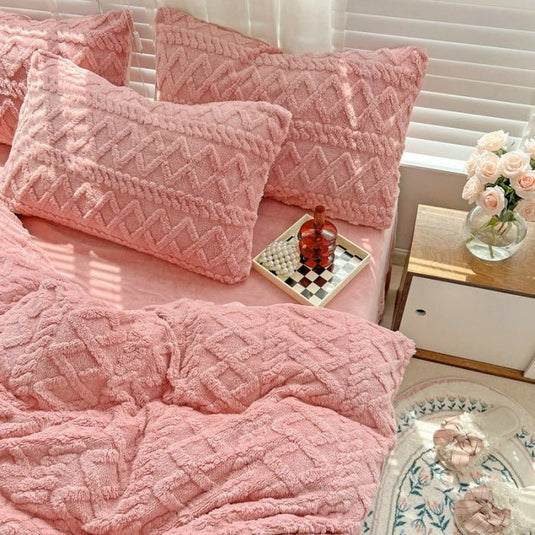 Thick Warm Bedding Set -pink- SuperStar Bedding