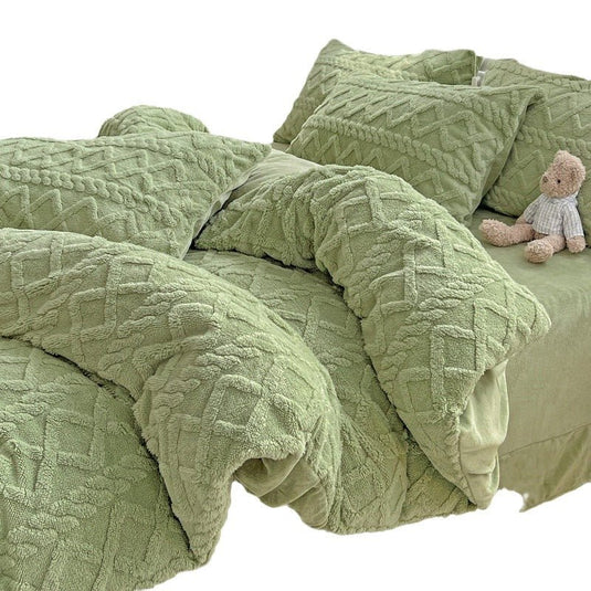 Thick Warm Bedding Set -green- SuperStar Bedding