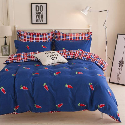 Vibrant colour bedding sets -carrot print- SuperStar Bedding