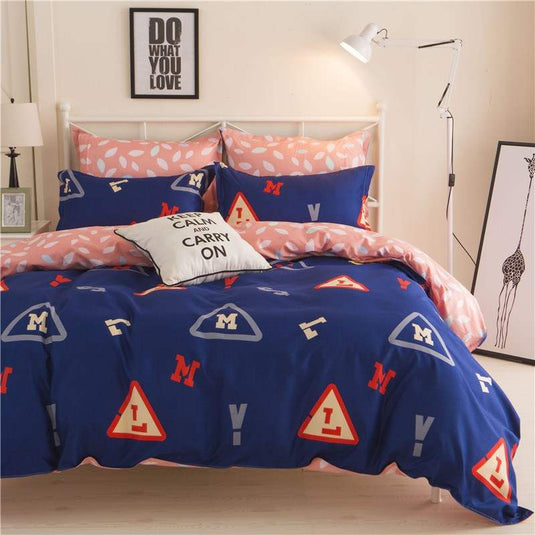 Vibrant colour bedding sets - alphabet print- SuperStar Bedding