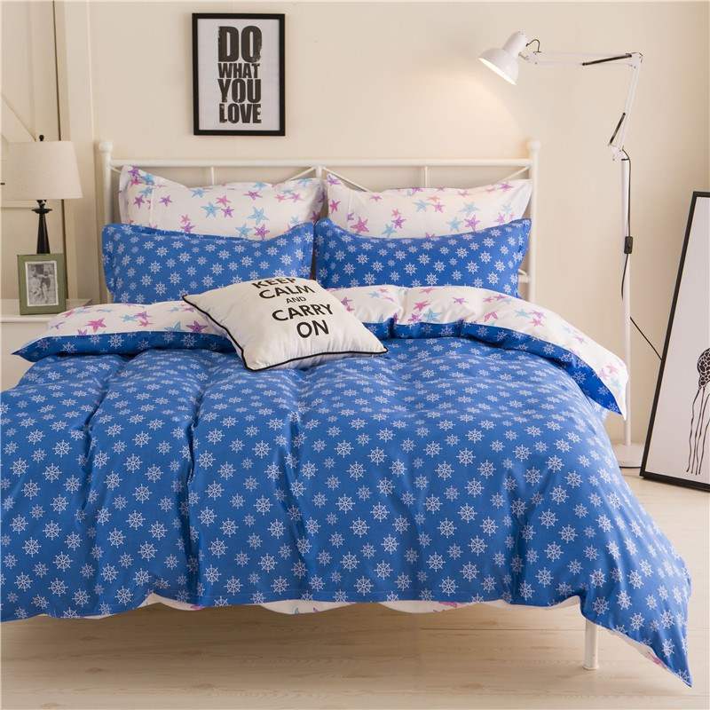 Load image into Gallery viewer, Vibrant colour bedding sets - snow flakes - SuperStar Bedding
