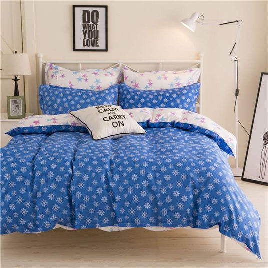 Vibrant colour bedding sets - snow flakes - SuperStar Bedding